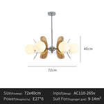 suspension lumineuse moderne disques géométriques blanc marron orange doré
