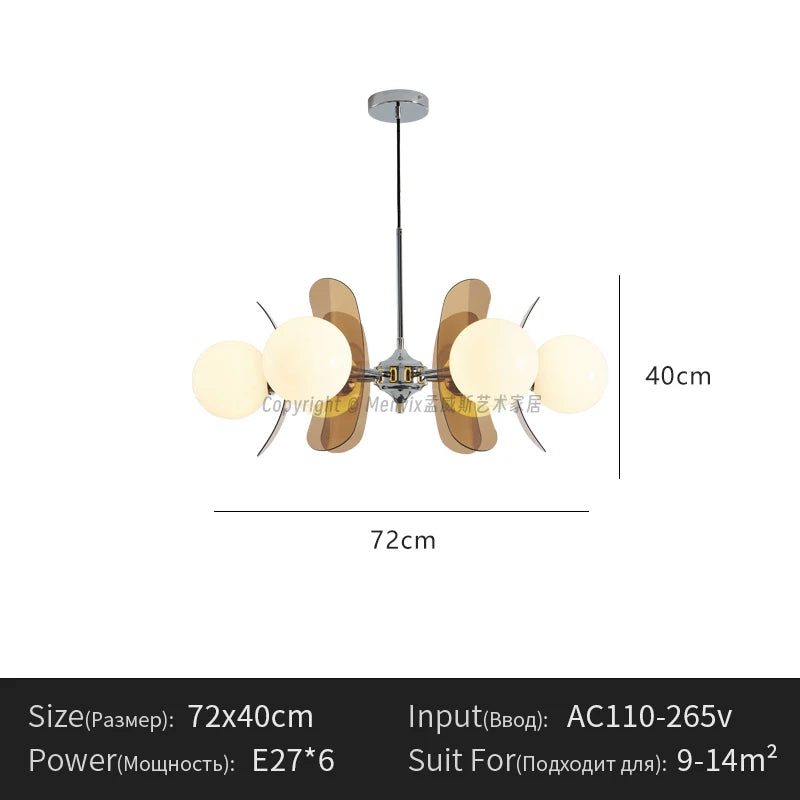 suspension lumineuse moderne disques géométriques blanc marron orange doré