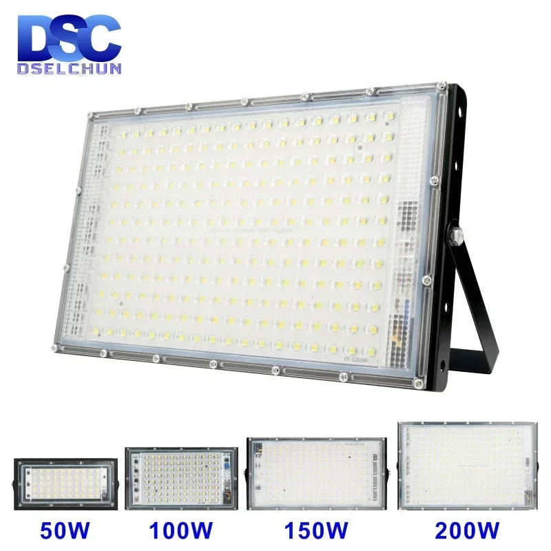 projecteur led 110v 220v 50w 100w 150w 200w ip65 moderne noir blanc