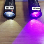 lampe torchon uv led rechargeable noire texturée moderne adhésif câble type