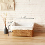 paniers paille naturels panier couvercle poignées métalliques boho chic rustique salon