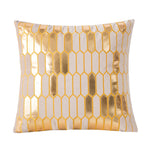 taies d'oreiller géométriques polyester solides couleur rouge doré blanc contemporains lit sofa decoration