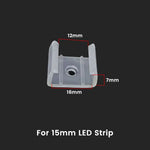 clips fixation ruban led transparent 6mm 8mm 12mm 15mm rohs certifie eyelets pragmatique