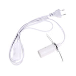 support ampoule suspendu blanc rond moderne clips ampoule E14 câble prise EU interrupteur