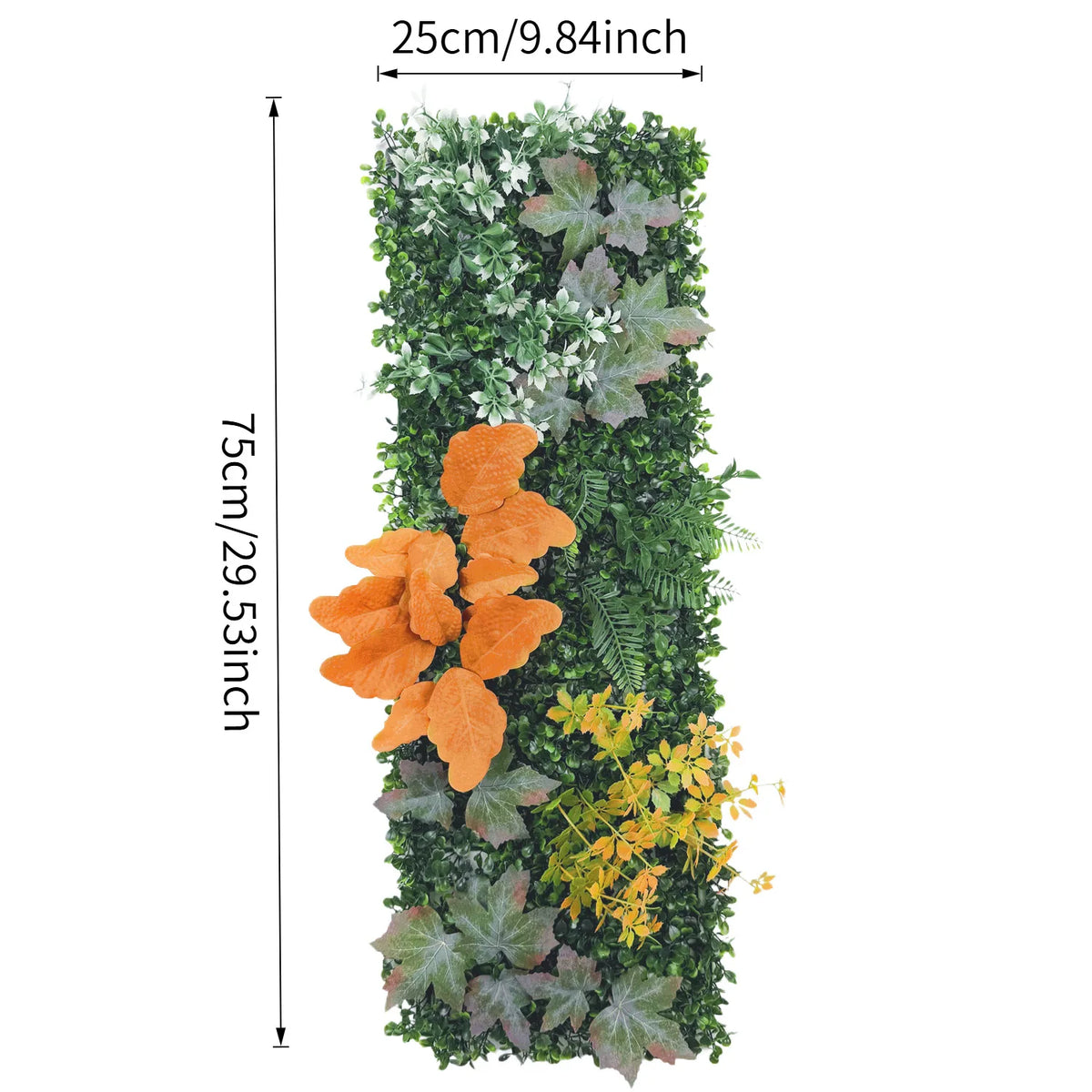 panneau mural végétal feuilles fleurs artificielles clips moderne décoration extérieure vert orange rose blanc