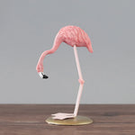 décoration maison oiseau flamant rose résine réaliste détail fin base plateau