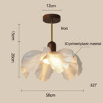 lampe suspendue moderne papillons relief blanc marron E27 12cm 15cm 20cm 50cm chambre salon