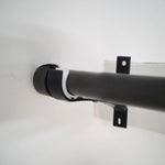 supports tringle rideaux plastique lisse moderne noir blanc fixations murales anneaux rideaux tringles