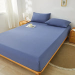 housse matelas gris uni extensible anti acariens lit double coton polyester moderne