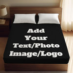 lit housse personnalisable blanc uni moderne digital printing adhésif double single king size