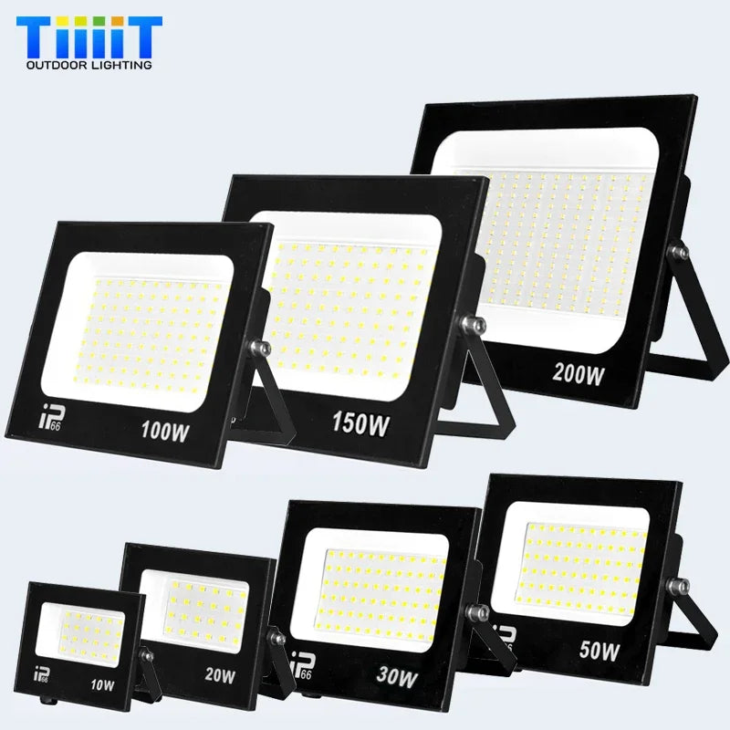 projecteur led extérieur ip66 10w 20w 30w 50w 100w 150w 200w noir moderne