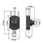 interrupteur bouton pression noir moderne certifié rohs ccc cqc 27.6mm 17.2mm 4.8mm 3modes 5ans