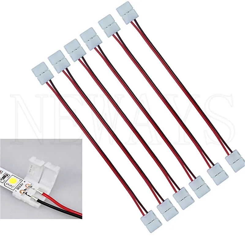 connecteurs câble led blanc rouge noir vert bleu 2p 3p 4p 5p 6p adhésifs