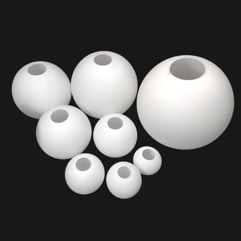 abat jour boule verre blanc opale rond moderne lampe suspension intérieur décoratif