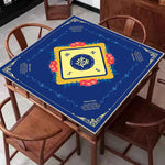 tapis jeu mahjong motifs traditionnels chinois vert rouge bleu rose