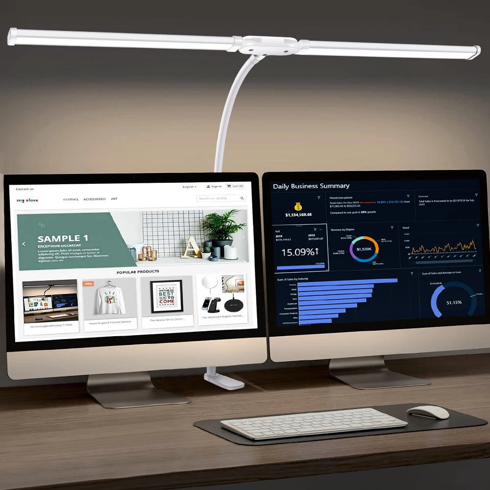 lampe led double tête clip type contemporaine télécommande modes couleurs