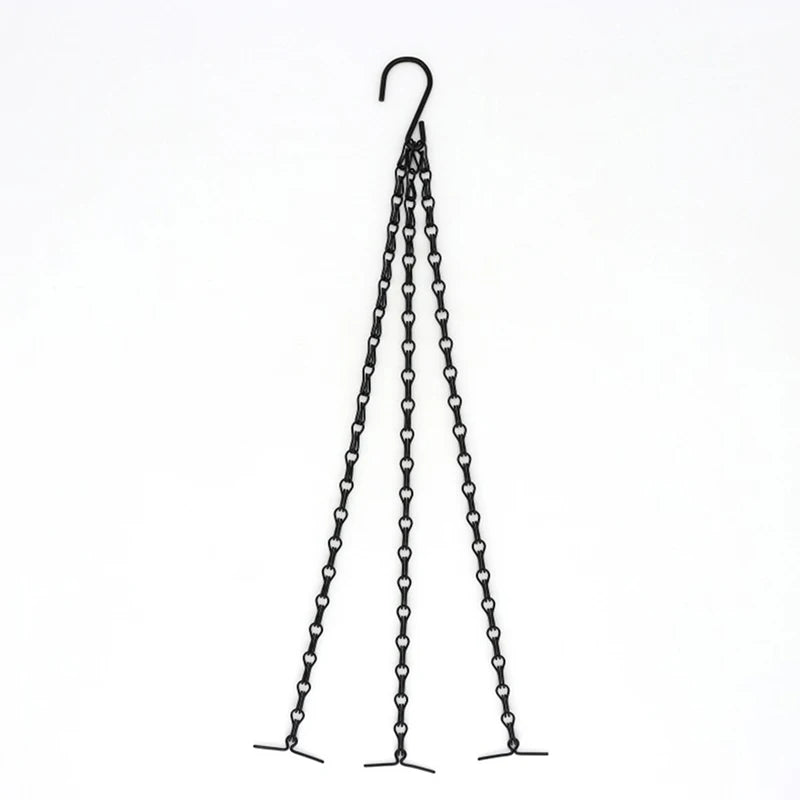 panier suspendu vintage noir beige rose chaines métalliques crochets