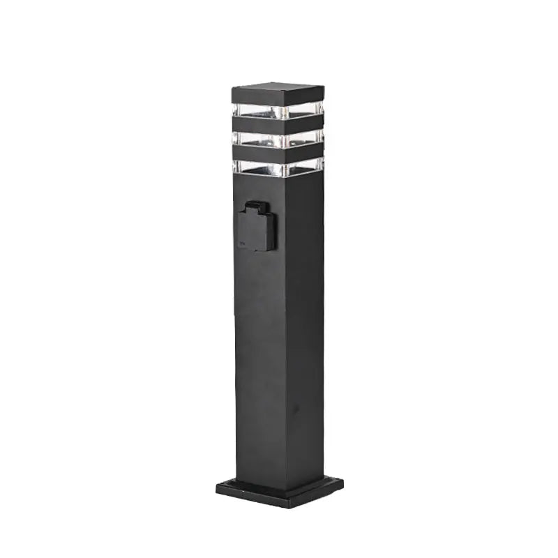lampe solaire moderne noir bandes lumineuses ip55 protection aluminiumextérieur autonomeflux lumineux led multifonctionnelle