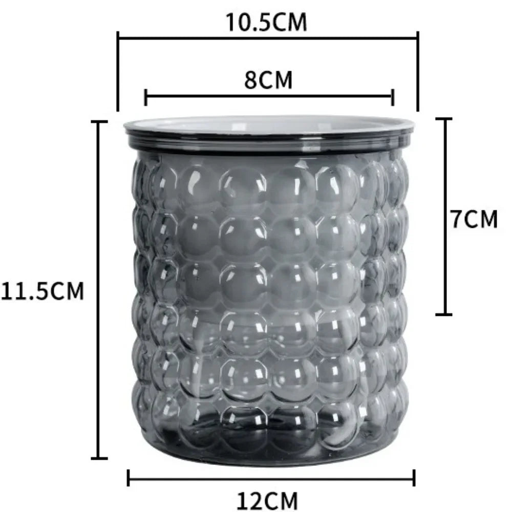 Cache pots transparent gris moderne rayures verticales plante intérieure fleur pot auto arrosage
