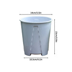 Pots fleurs modernes plastique vert couvercle motif branches blanc minimalistes
