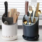 rangement cuisine moderne ustensiles blanc gris compartiments fourchette couteau cuillère baguette