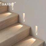 applique murale led encastrée détecteur mouvement blanc moderne éclairage escalier couloir cuisine intérieur