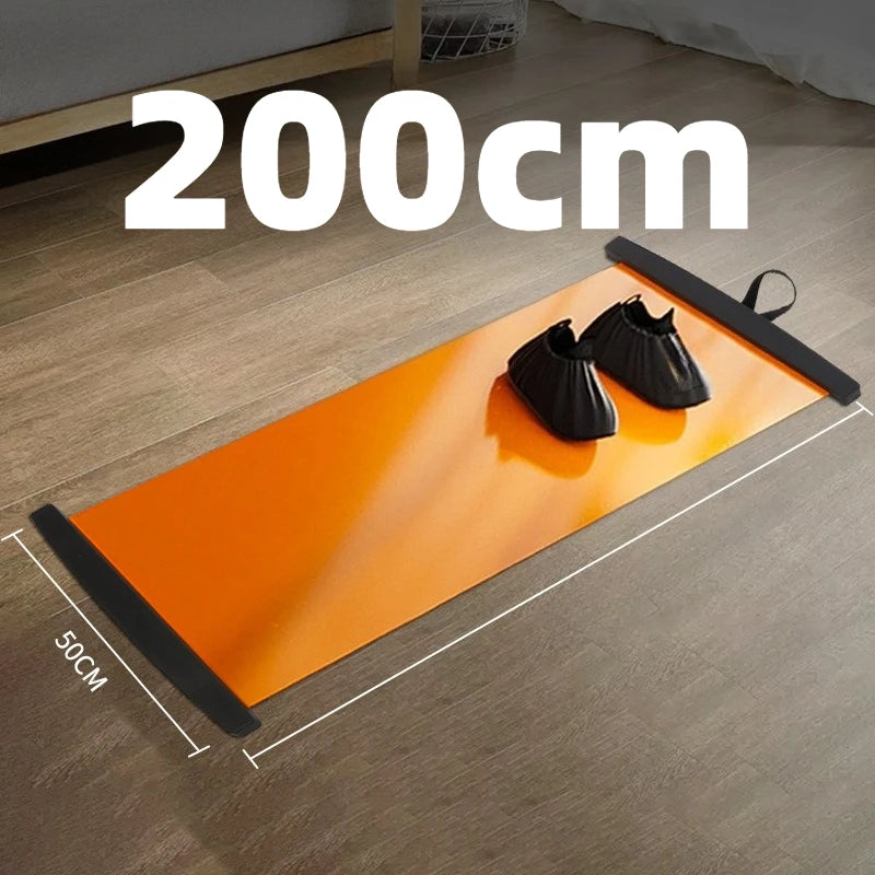 tapis yoga orange noir texture moderne bord fixé 50x140 50x180 50x200 cm