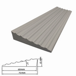 tapis seuil adhésif pvc gris marron noir blanc rayures moderne 60cm