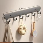 porte serviettes mural gris métallisé moderne 50cm large vis fixations utilisation multiple chambre cuisine