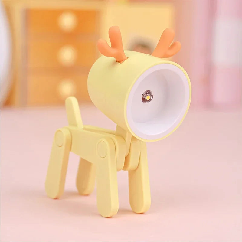 veilleuse table chien forme animaux modernes couleurs variées enfants chambre