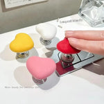 bouton toilette forme cœur rouge blanc jaune rose moderne salle bain adhésif fixe plaque