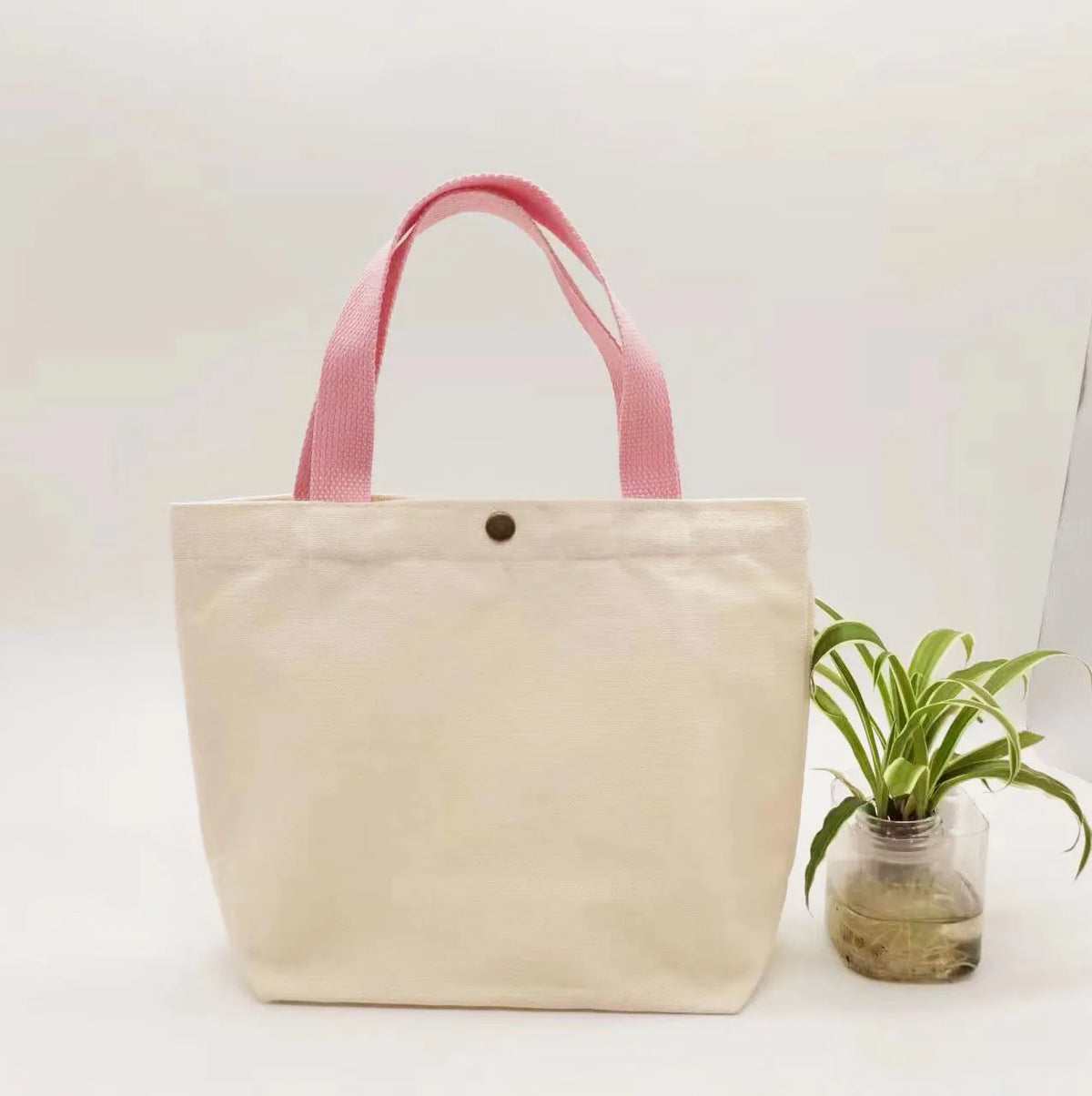 sac main toile beige uni opaque décontracté océans visible sans fente pliante