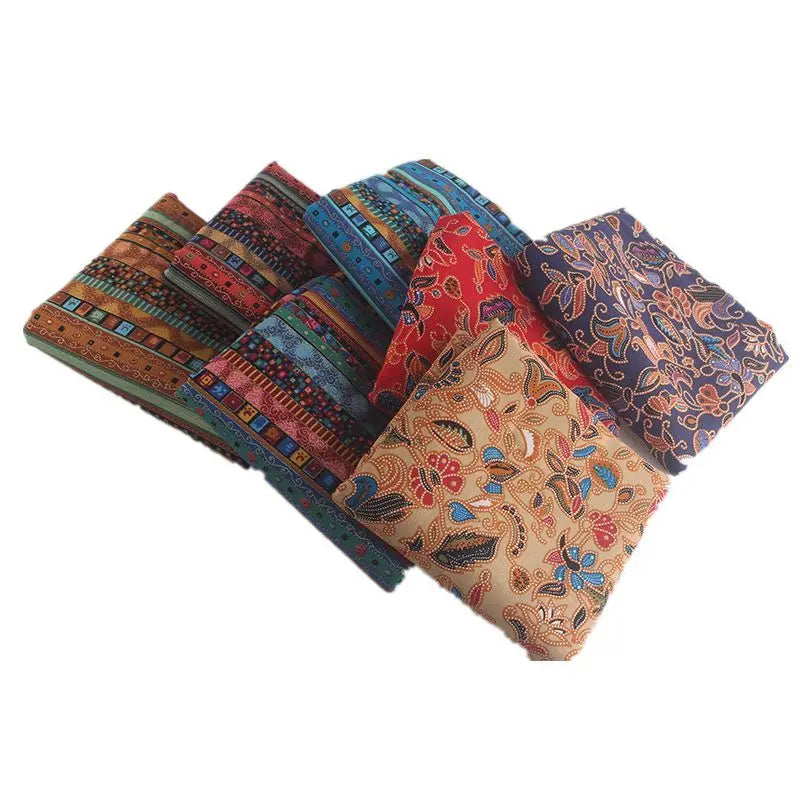 tissu coton lin motifs géométriques ethniques rouge bleu printemps automne hiver mariage fêtes traditionnel