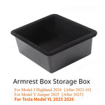 boîte rangement central tesla model noir texture flanelle pratique silicone moderne