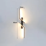 lampe murale led moderne 100cm noir interrupteur éclairage ambiance chambre salon
