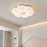 plafonnier led moderne blanc forme pétale chambre opacité fixations invisible
