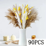 décoration maison bouquet fleurs séchées pampas bunny tail naturel rustique anniversaire mariage