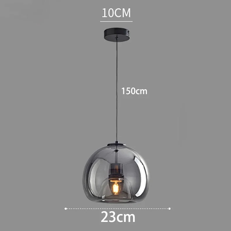 suspension pendentif noir transparent moderne têtes ambrées têtes noires flux lumineux 249 2000 autonome