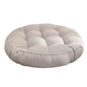 grand coussin sol rond capitonné gris clair beige vert olive doux zen