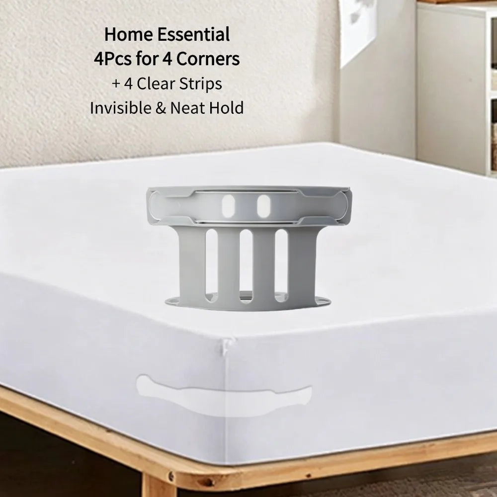 fixateurs draps adhésifs réutilisables blanc gris modernes bandes adhésives chambre lit