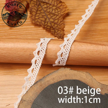 ruban dentelle coton beige motif floral vintage décoration mariage couture bricolage adhésif artisanal