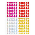 sticker forme cœur glitter rouge doré argenté adhésif décoration agenda st valentin festif brilanten