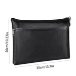 sac zippé rectangulaire noir tissu texturé multifonctionnel pliable moderne utilitaire documents papier smartphone