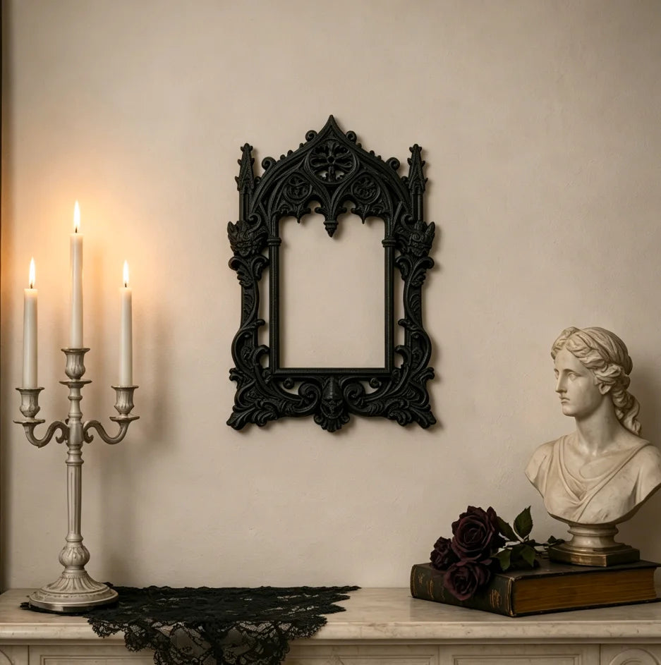 cadre mural gothique ornements noirs décoration murale vintage complexe plastique