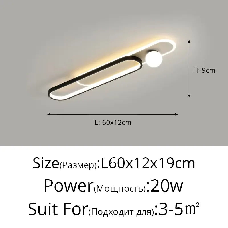 lampe couloir moderne blanc noir doré sans télécommande opacité contemporaine aluminium monté surface