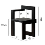 chaise moderne minimaliste bois massif salon noir assise confortable contemporain