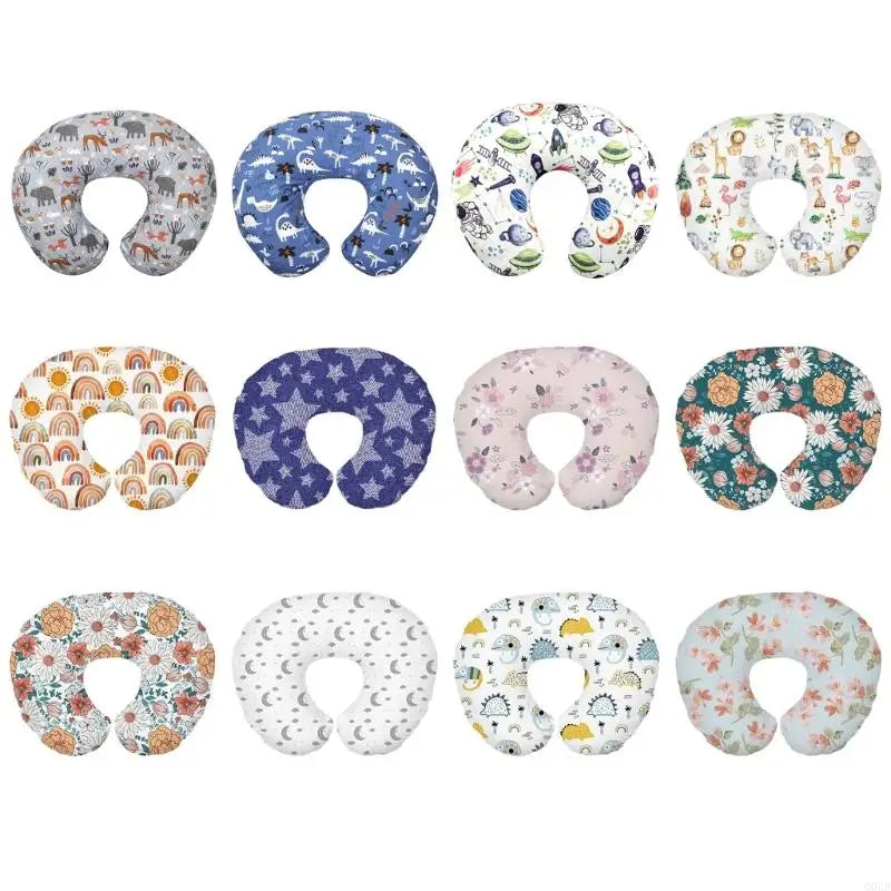 taies d'oreiller bébés unisexe coton animaux arc ciel étoiles fleurs moderne opaques gris bleu