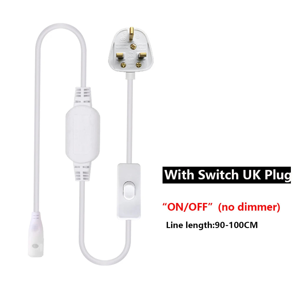 ruban lumineux led blanc lisse moderne clips interrupteur manuel adaptable eu us uk