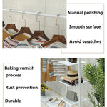 étagère vêtements moderne noire étagères crochets boîtes chaussures accessoires utilisation multiple