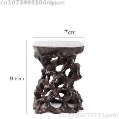 support bois sculpté théière tasse figurine bébé bol décor maison artisanal rustique